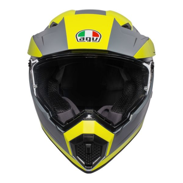 AGV AX-9 Pacific Road Grigio Opaco Giallo Nero