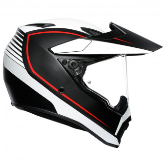 AGV AX-9 Pacific Road Nero Opaco Bianco Rosso