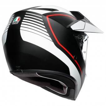 AGV AX-9 Pacific Road Nero Opaco Bianco Rosso