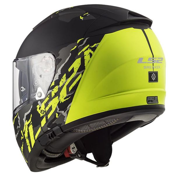 LS2 Breaker Feline Matt Hi-Vis Yellow FF390