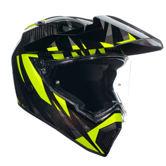 Casque Integrale AGV AX9 Steppa Carbon Grey Yellow Fluo Casque Integrale AGV AX9 Steppa Carbon Grey Yellow Fluo