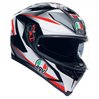Integrale AGV K-5 S Top Multi Plasma White BlacK Red