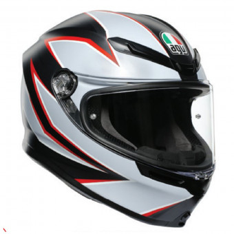Integrale AGV K-6 Flash Matt Black Grey Red