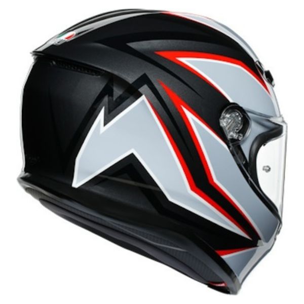 Casco Moto AGV K-6 Flash Matt Black Grey Red pronto per l'invio | iCasque.it