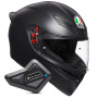 Casque Integrale AGV K1 S Mono Matt Black + Kit Bluetooth BT Mini