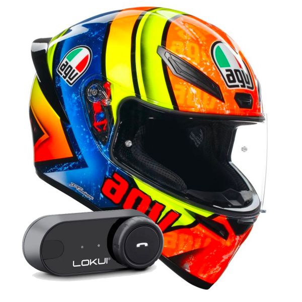 Integrale AGV K1 S Multi Izan + Kit Bluetooth Lokui K30