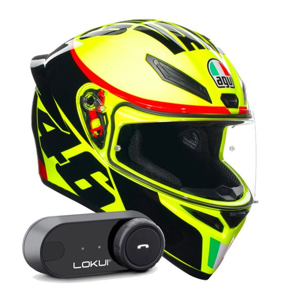 Integrale AGV K1 S Replica Grazie Vale + Kit Bluetooth Lokui K30