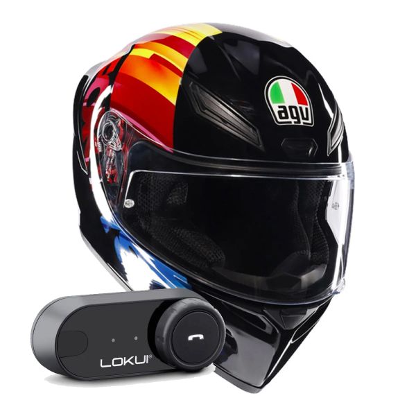 Integrale AGV K1 S Replica Pulse 46 + Kit Bluetooth Lokui K30
