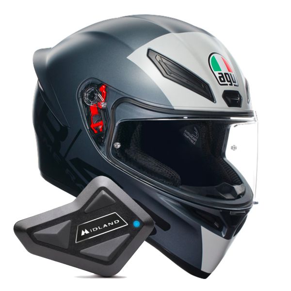 Integrale AGV K1 S Top Limit 46 + Kit Bluetooth BT Mini