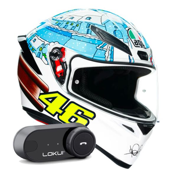 Integrale AGV K1 S Top Rossi Winter Test 2017 + Kit Bluetooth Lokui K30