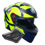 Casque Integrale AGV K1 S Top Soleluna 2018 + Kit Bluetooth BT Mini