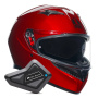 Casque Integrale AGV K3 Mono Competition Red + Kit Bluetooth BT Mini