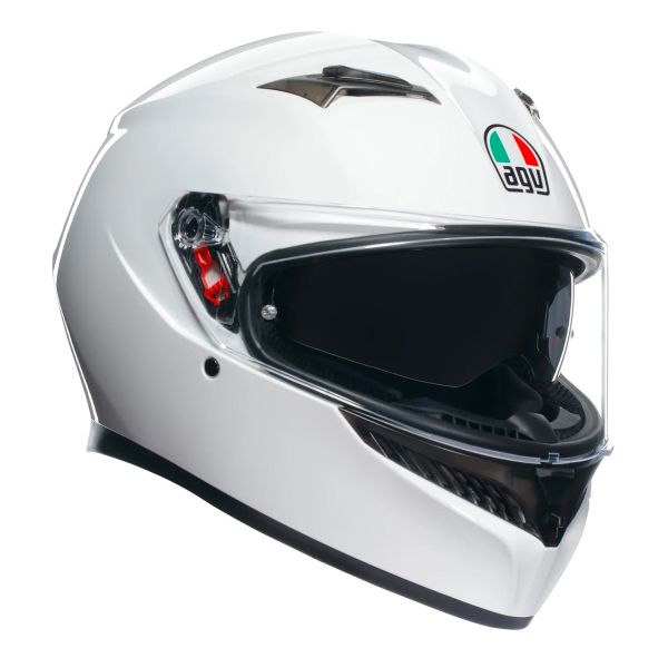AGV K3 Mono Silk White + Kit Bluetooth Lokui K30