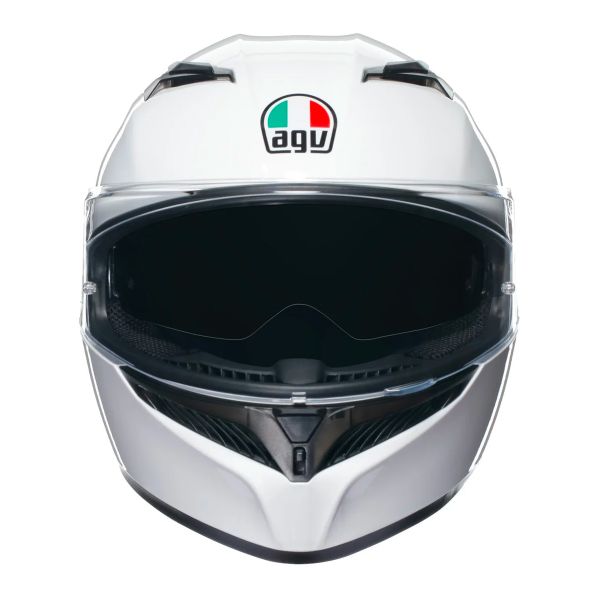 AGV K3 Mono Silk White + Kit Bluetooth Lokui K30