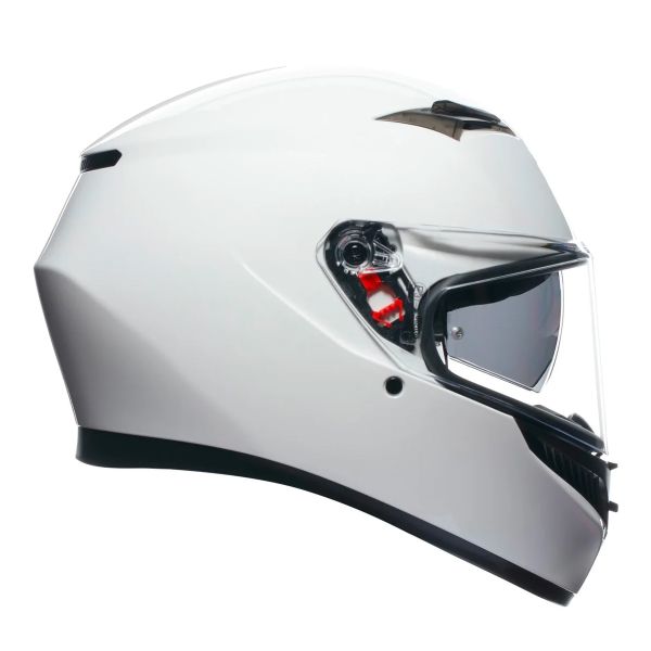 AGV K3 Mono Silk White + Kit Bluetooth Lokui K30
