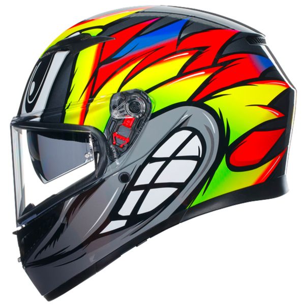 AGV K3 Multi Birdy 2.0 Grey Yellow Red + Kit Bluetooth Lokui K30