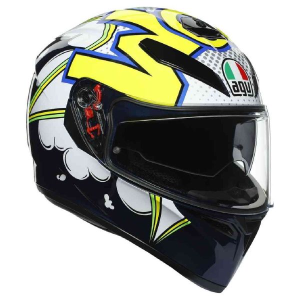 Integrale AGV K3 SV Bubble Blue White Yellow Fluo