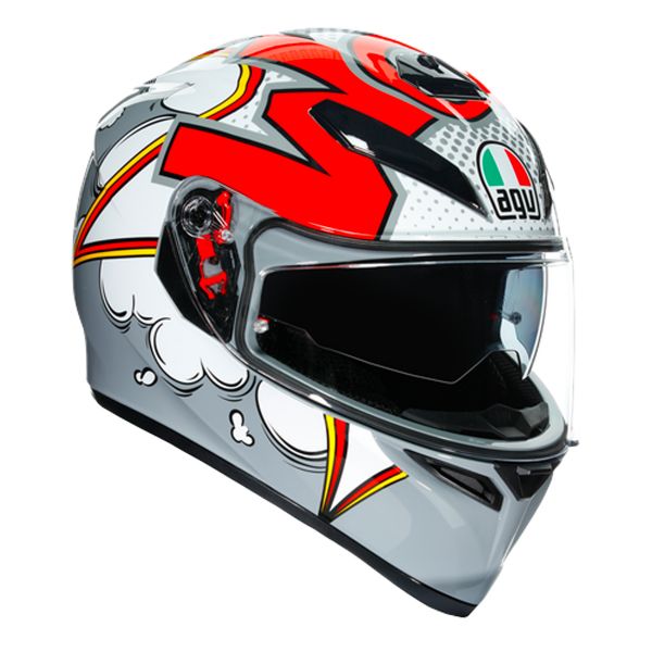 Integrale AGV K3 SV Bubble Grey White Red