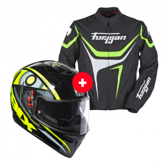 Integrale AGV K3 SV Top Solun 46 + Oggy Black White Yellow