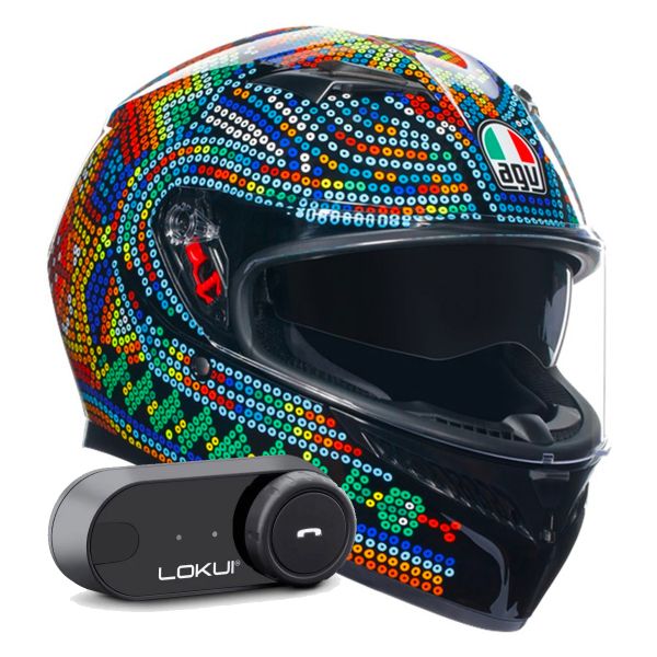 Integrale AGV K3 Top Rossi Winter Test 2018 + Kit Bluetooth Lokui K30 Integrale AGV K3 Top Rossi Winter Test 2018 + Kit Bluetooth Lokui K30