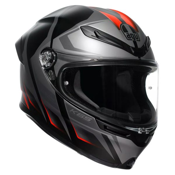 Integrale AGV K6 S Karve Matt Black Grey Red Integrale AGV K6 S Karve Matt Black Grey Red