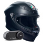 Casque Integrale AGV K6 S Mono Matt Black + Kit Bluetooth Lokui K30