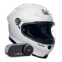 Casque Integrale AGV K6 S Mono White + Kit Bluetooth Lokui K30