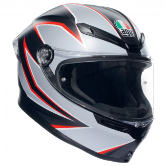 Integrale AGV K6 S Multi Flash Matt Black Grey Red