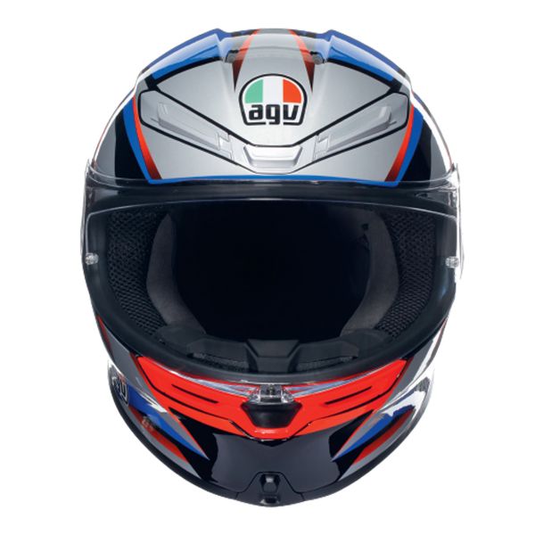 AGV K6 S Multi Slashcut Black Blue Red + Kit Bluetooth Lokui K30