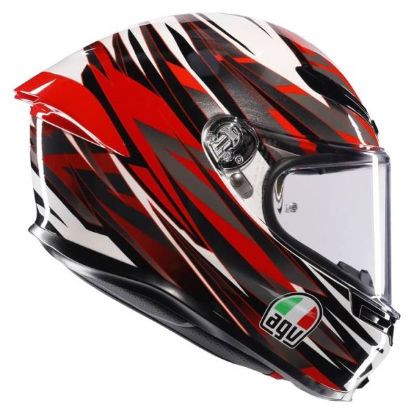 AGV K6 S Reeval White Red Grey + Kit Bluetooth Lokui K30