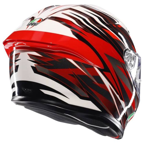 AGV K6 S Reeval White Red Grey + Kit Bluetooth Lokui K30
