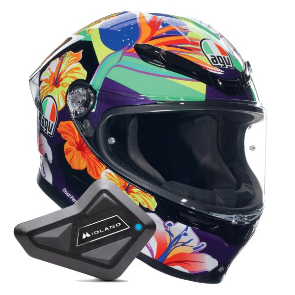 Integrale AGV K6 S Replica Morbidelli 2021 + Kit Bluetooth BT Mini