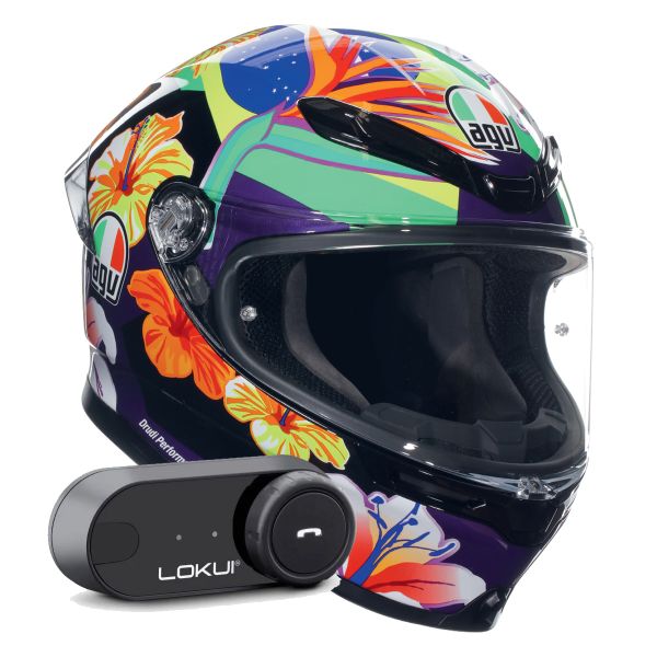 Integrale AGV K6 S Replica Morbidelli 2021 + Kit Bluetooth Lokui K30