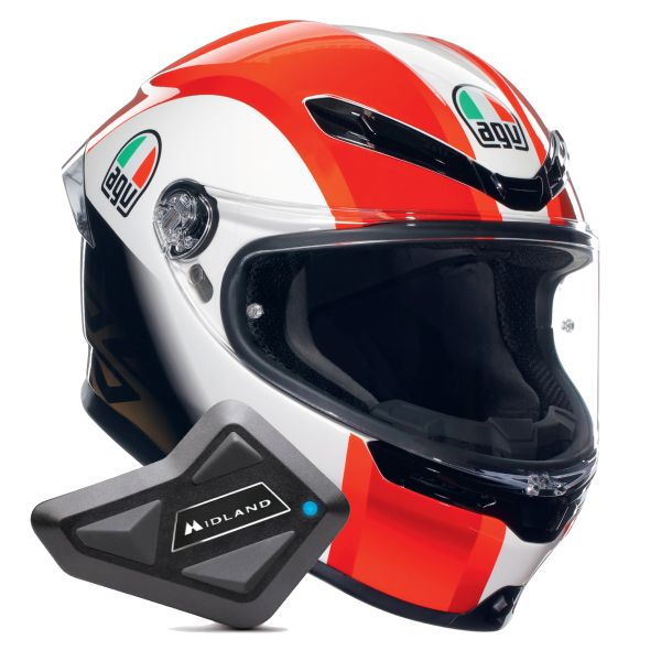 Integrale AGV K6 S Replica SIC58 + Kit Bluetooth BT Mini