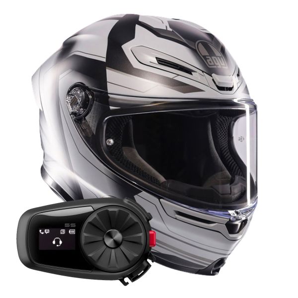 Integrale AGV K6 S Ultrasonic Matt Black Grey + Kit Bluetooth 5S Solo