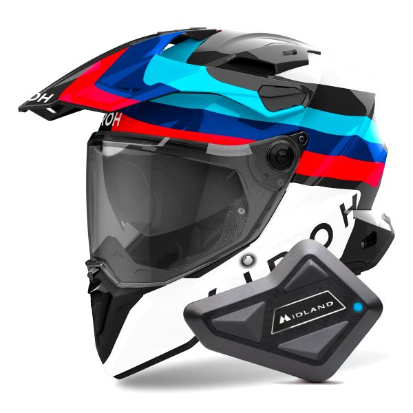 Integrale Airoh Commander 2 Doom Black + Kit Bluetooth BT Mini