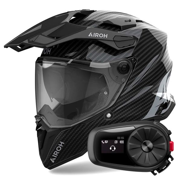 Integrale Airoh Commander 2 Full Carbon + Kit Bluetooth 5S Solo Integrale Airoh Commander 2 Full Carbon + Kit Bluetooth 5S Solo