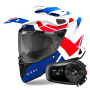 Casque Integrale Airoh Commander 2 Reveal Blue Red + Kit Bluetooth 5S Solo