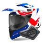 Casque Integrale Airoh Commander 2 Reveal Blue Red + Kit Bluetooth BT Mini