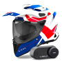 Casque Integrale Airoh Commander 2 Reveal Blue Red + Kit Bluetooth Lokui K30