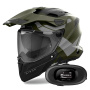 Casque Integrale Airoh Commander 2 Reveal Military Green + Kit bluetooth 5R Lite Solo