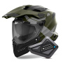 Casque Integrale Airoh Commander 2 Reveal Military Green + Kit Bluetooth BT Mini