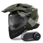 Casque Integrale Airoh Commander 2 Reveal Military Green + Kit Bluetooth Lokui K30