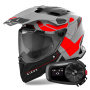 Casque Integrale Airoh Commander 2 Reveal Red Fluo Matt + Kit Bluetooth 5S Solo