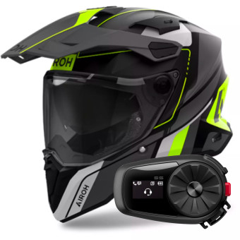 Integrale Airoh Commander 2 Skip Yellow Matt + Kit Bluetooth 5S Solo