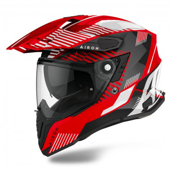AIROH Commander Casco Moto, Boost Red/Blue Matt, XXL - HPC, Visiera Ampia, Pinlock Incluso