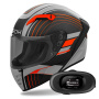 Casque Integrale Airoh Connor Achieve Orange Matt + Kit bluetooth 5R Lite Solo
