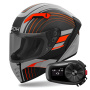 Casque Integrale Airoh Connor Achieve Orange Matt + Kit Bluetooth 5S Solo