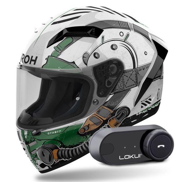 Integrale Airoh Connor Alligator + Kit Bluetooth Lokui K30