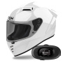 Casque Integrale Airoh Connor Color White + Kit bluetooth 5R Lite Solo